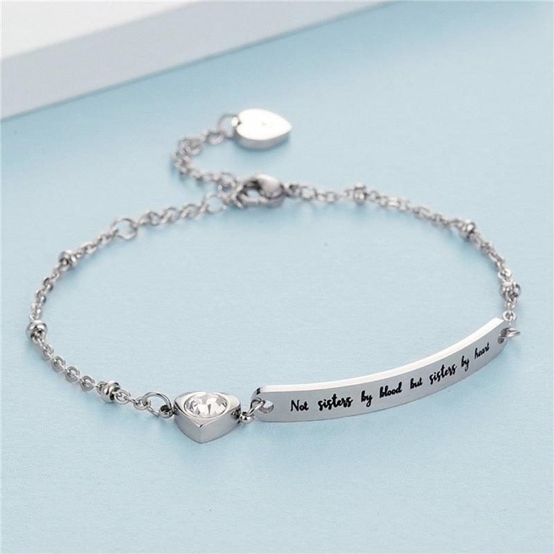 Bracelet d'amitié en acier inoxydable élégant pour femmes