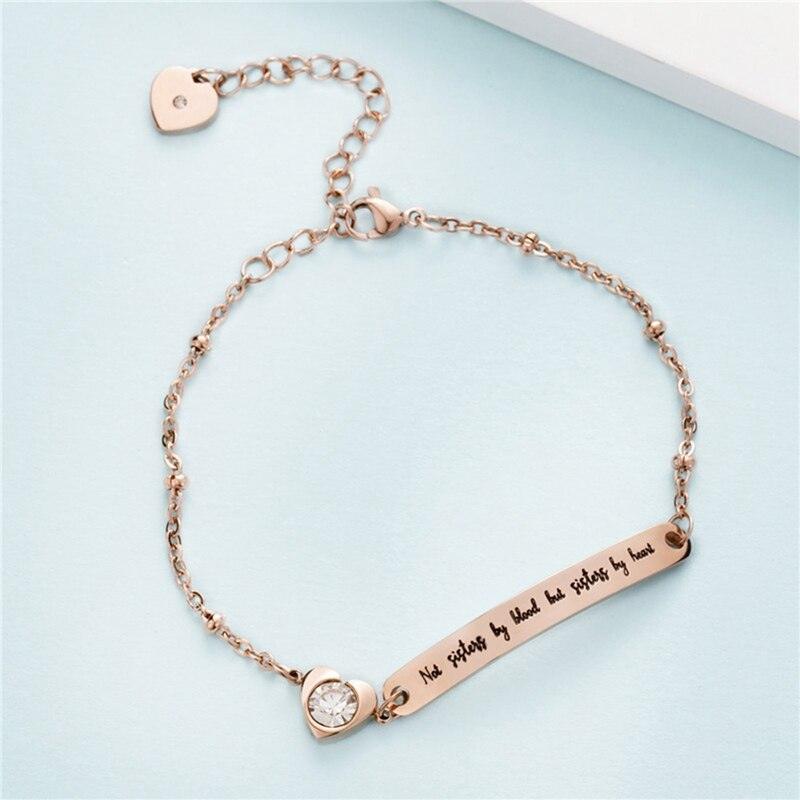 Bracelet d'amitié en acier inoxydable élégant pour femmes