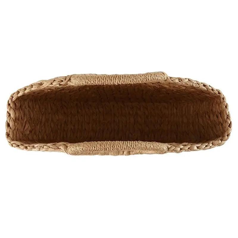 Elehant Women's Woven Wicker Straw Half Round Bag