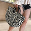 Elehant Women's Woven Wicker Straw Half Round Bag