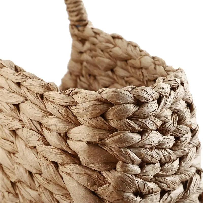Elehant Women's Woven Wicker Straw Half Round Bag