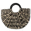 Elehant Women's Woven Wicker Straw Half Round Bag