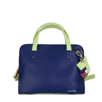 Elisa Leather Handbag - Sapphire