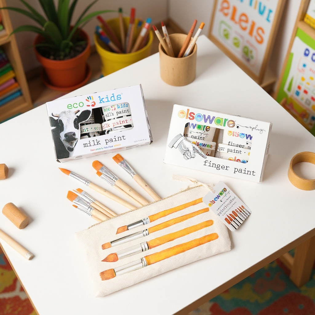 Ensemble de Peinture Créative | Peintures et Outils Naturels pour Enfants
