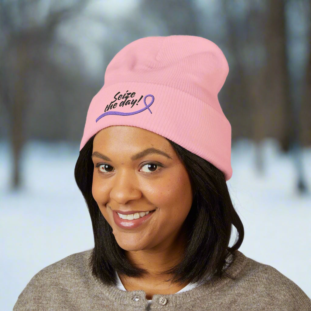 Inspirational Seize the Day Knit Beanie - Korvel