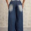 Embroidered Wide Leg Jeans - Korvel