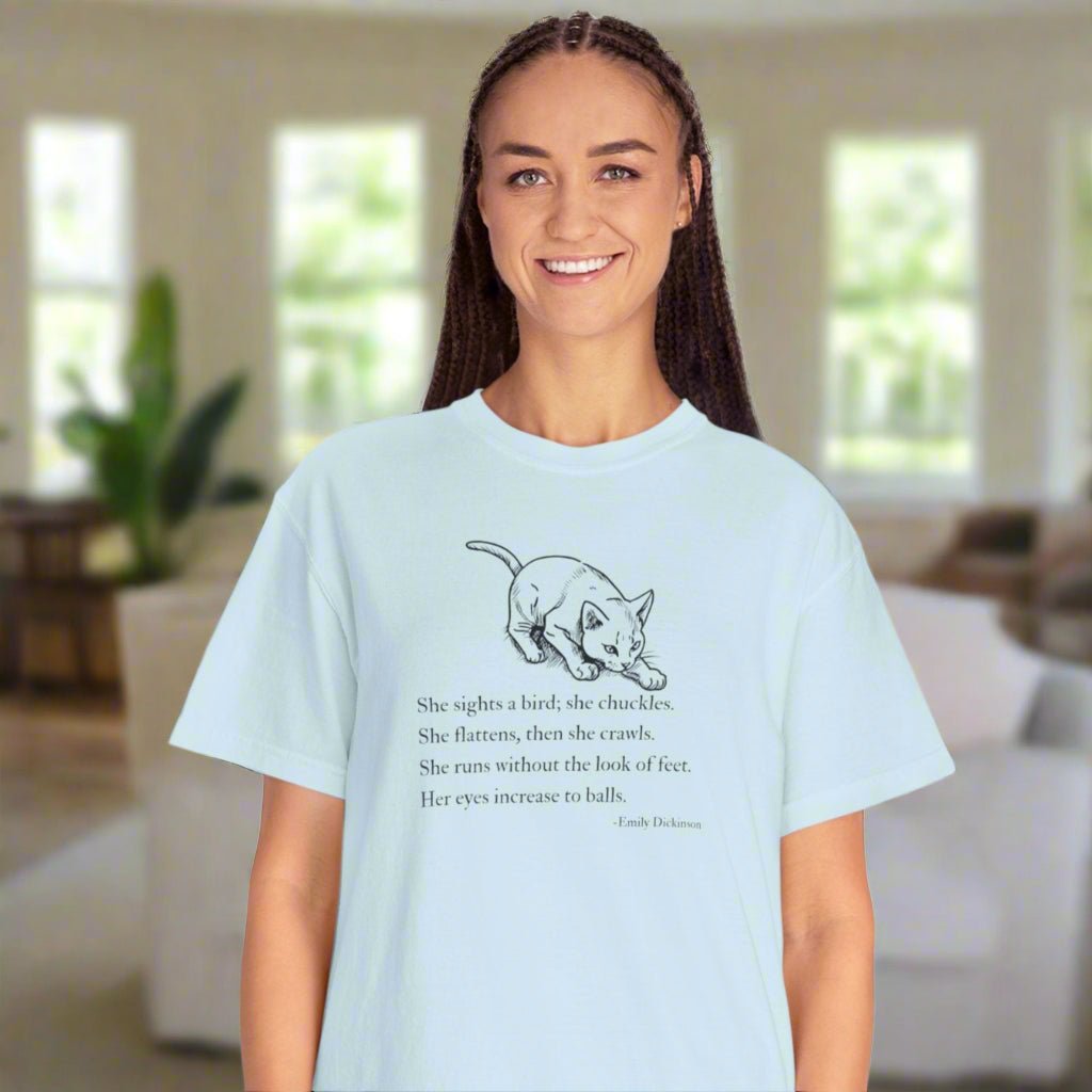 Emily Dickinson Inspired Cat Poem Unisex T-Shirt - Korvel