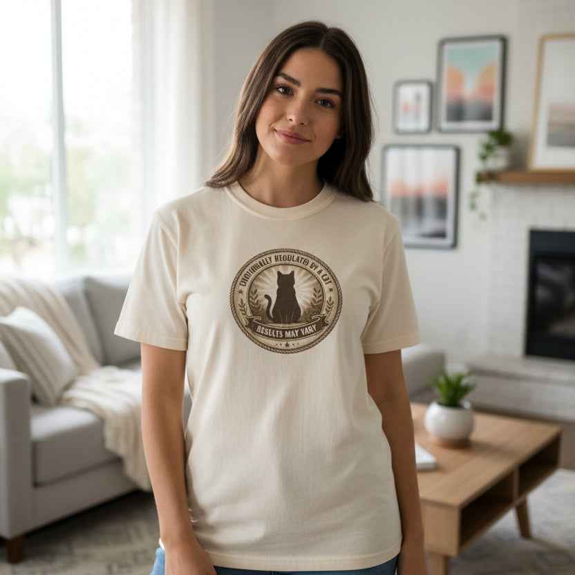 Emotionally Regulated by a Cat T-Shirt