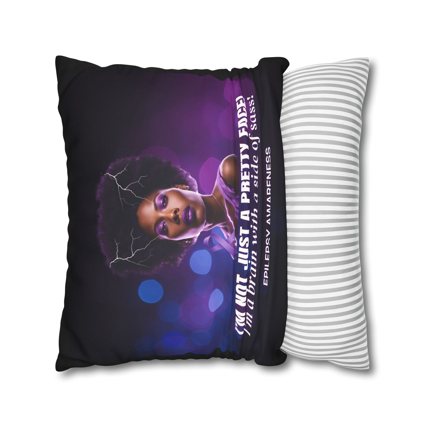 Empowering Epilepsy Awareness Faux Suede Pillowcase
