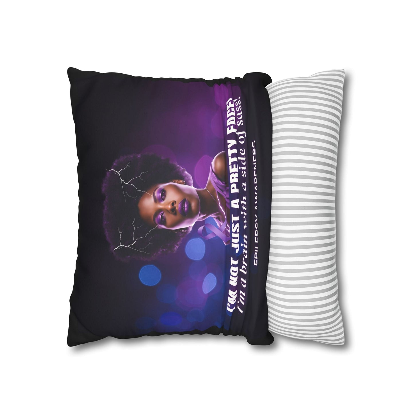 Empowering Epilepsy Awareness Faux Suede Pillowcase