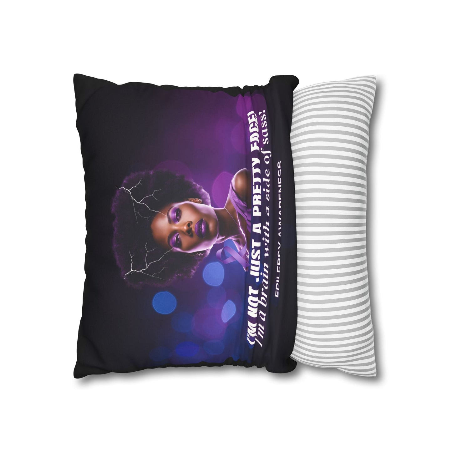 Empowering Epilepsy Awareness Faux Suede Pillowcase