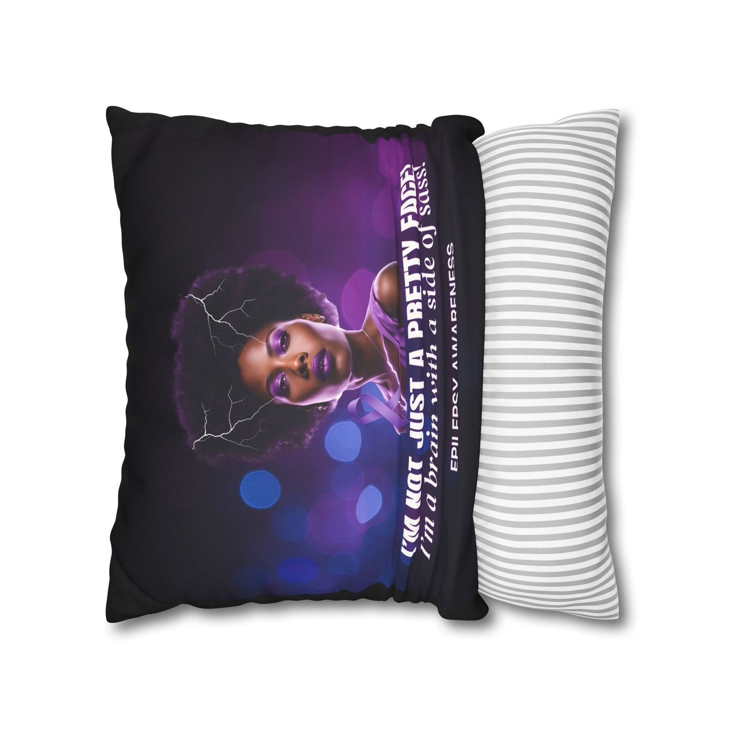 Empowering Epilepsy Awareness Faux Suede Pillowcase