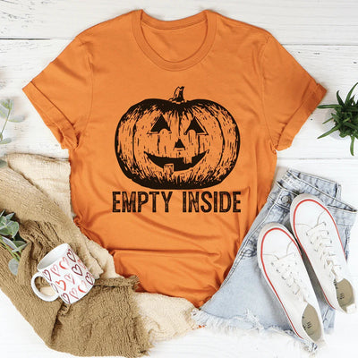 Camiseta de calabaza vacía por dentro