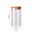 Contenants de stockage alimentaire en verre borosilicate recouverts de bambou