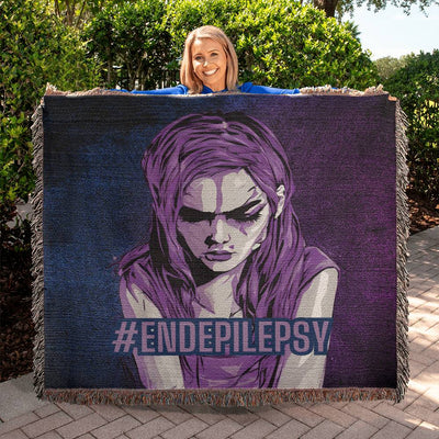 Couverture tissée personnalisée pour la sensibilisation à l'épilepsie