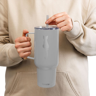 Mug de Voyage Gravé pour Amateurs de Chats - Cadeau de 40oz pour Passionnés de Chats