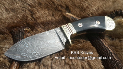 Personalized 8.5-Inch Custom Deer Skinning Knife – Handcrafted Excellence - Korvel