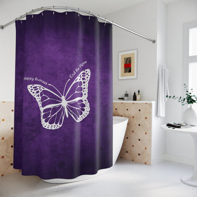 Epilepsy Awareness Butterfly Shower Curtain