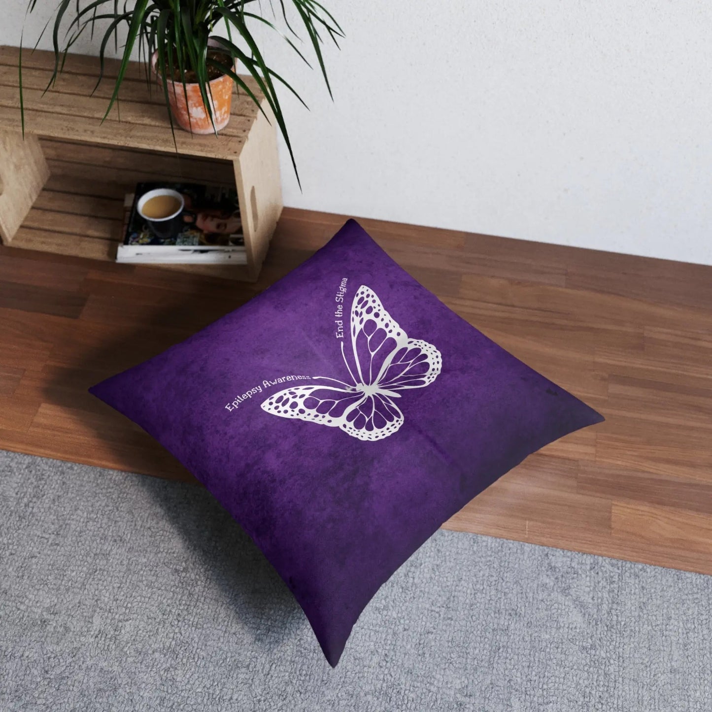 Cojín de Suelo con Diseño de Mariposa para Decoración del Hogar