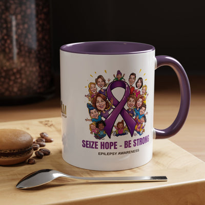 Taza de Café de Concienciación sobre la Epilepsia - Aprovecha la Esperanza, Sé Fuerte