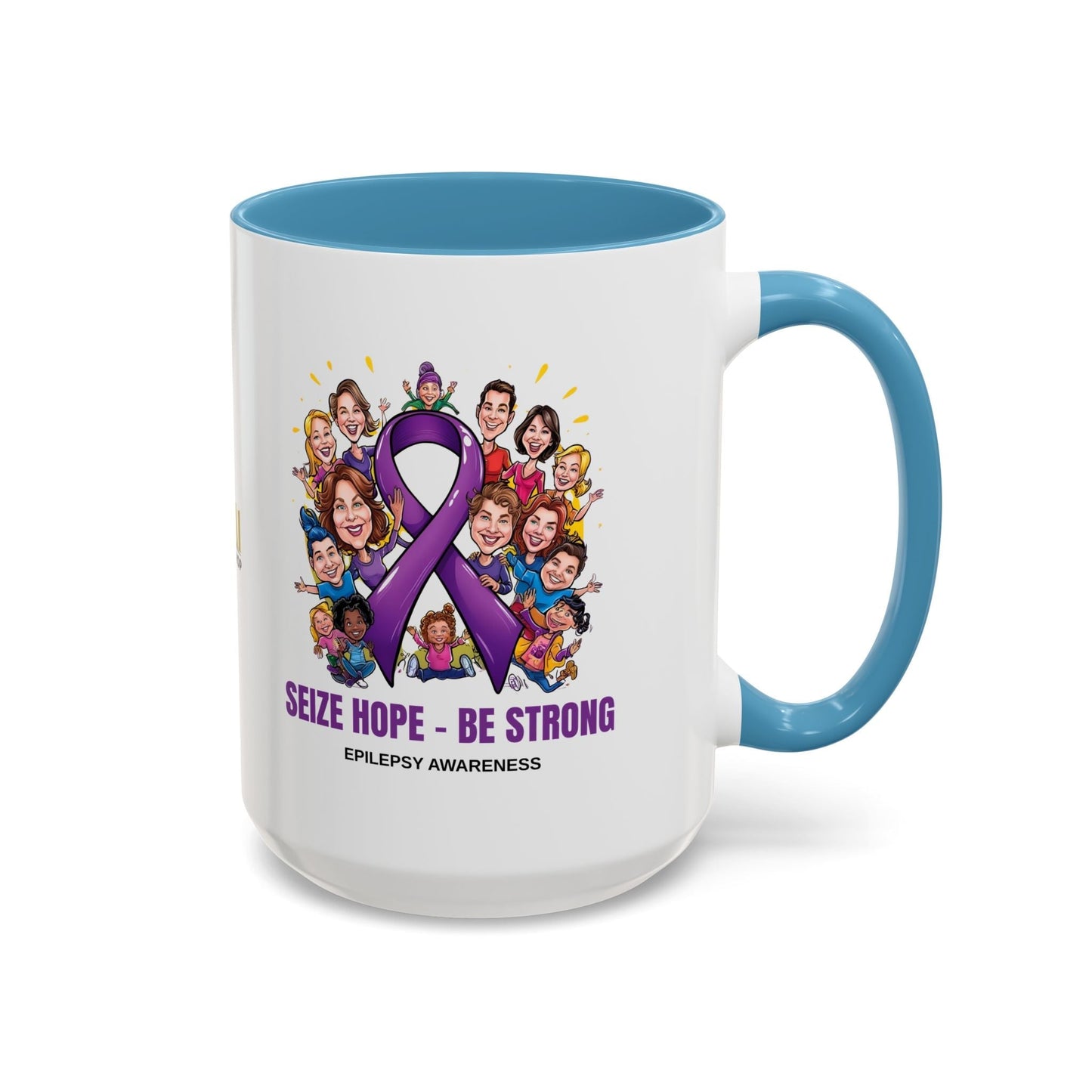 Taza de Café de Concienciación sobre la Epilepsia - Aprovecha la Esperanza, Sé Fuerte