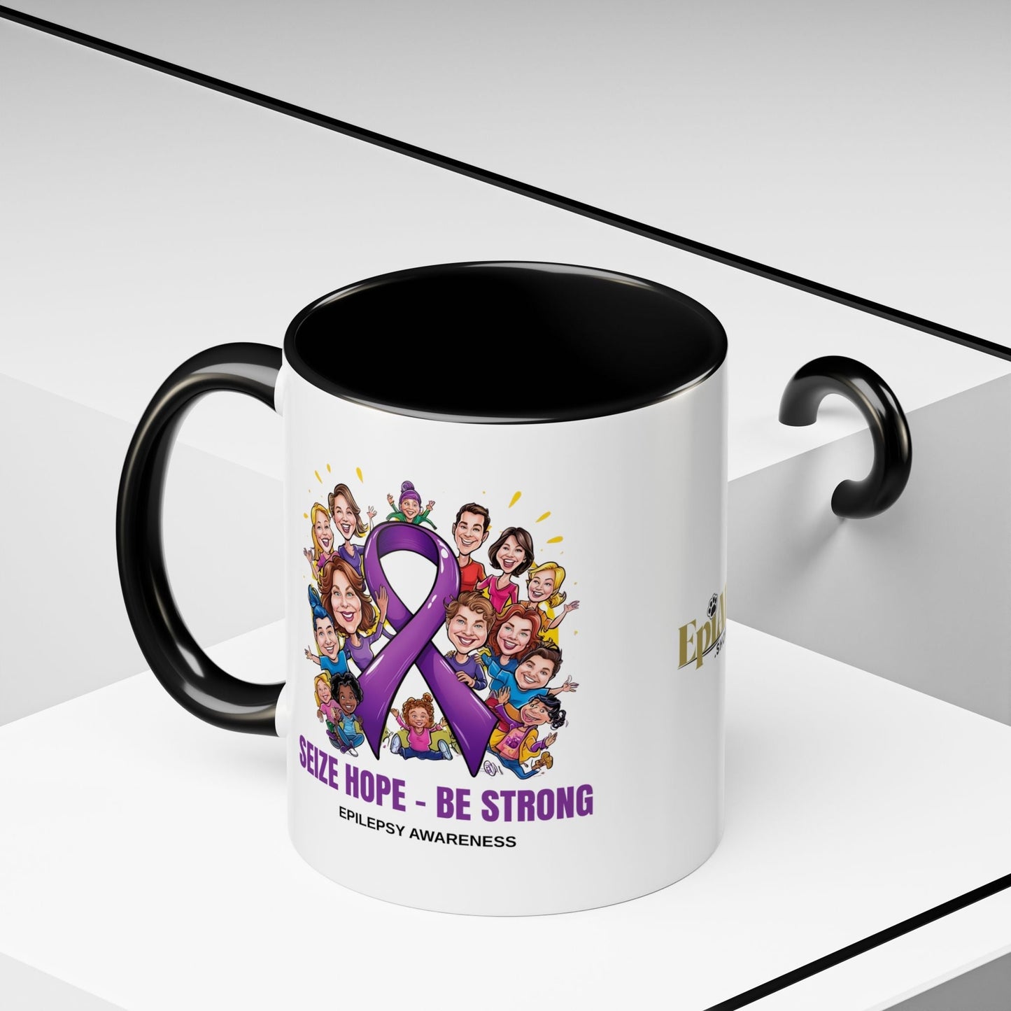 Taza de Café de Concienciación sobre la Epilepsia - Aprovecha la Esperanza, Sé Fuerte