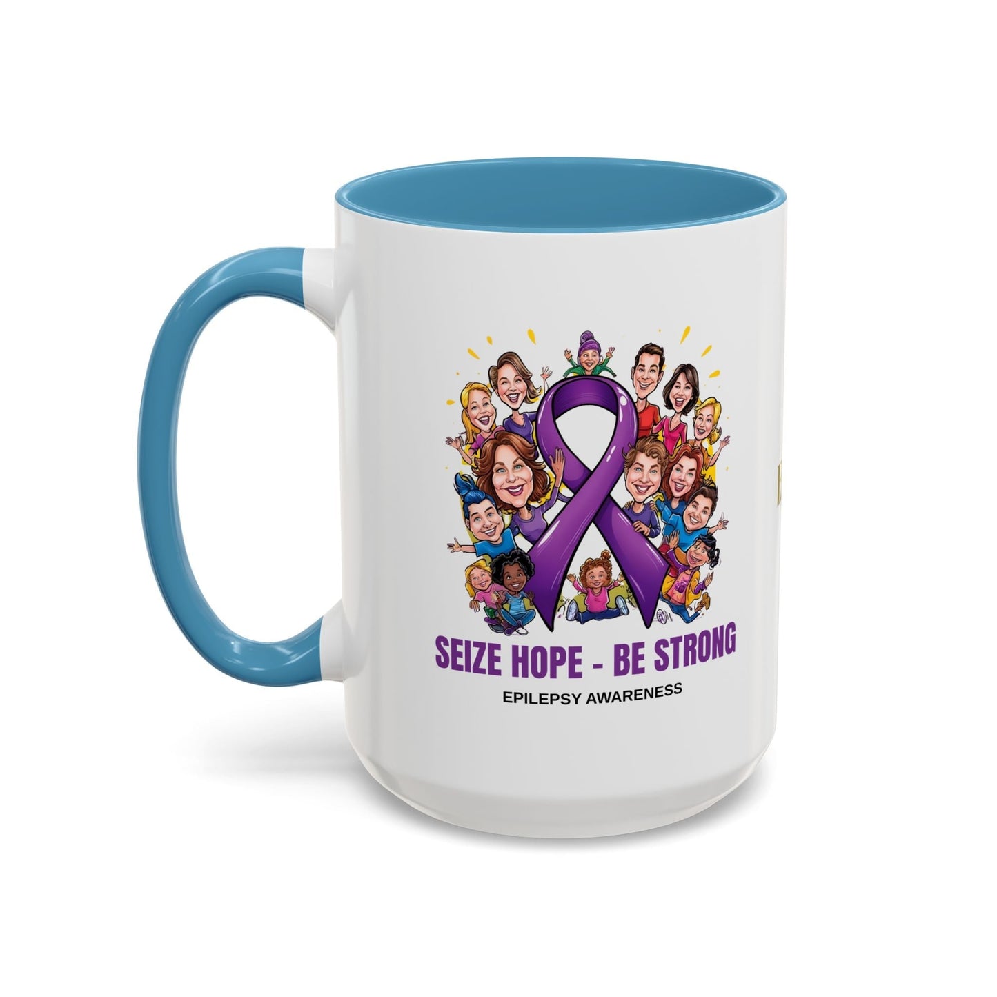 Taza de Café de Concienciación sobre la Epilepsia - Aprovecha la Esperanza, Sé Fuerte