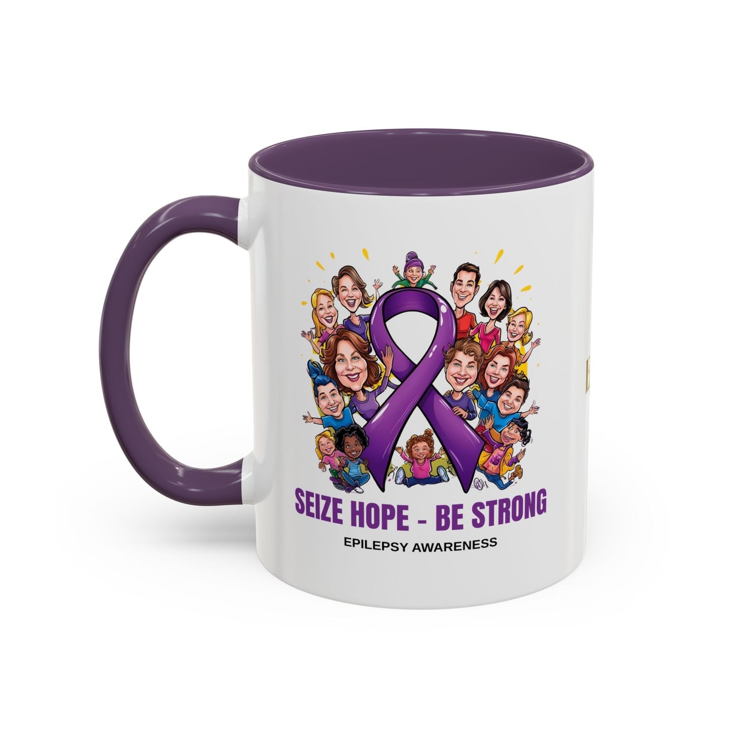Taza de Café de Concienciación sobre la Epilepsia - Aprovecha la Esperanza, Sé Fuerte