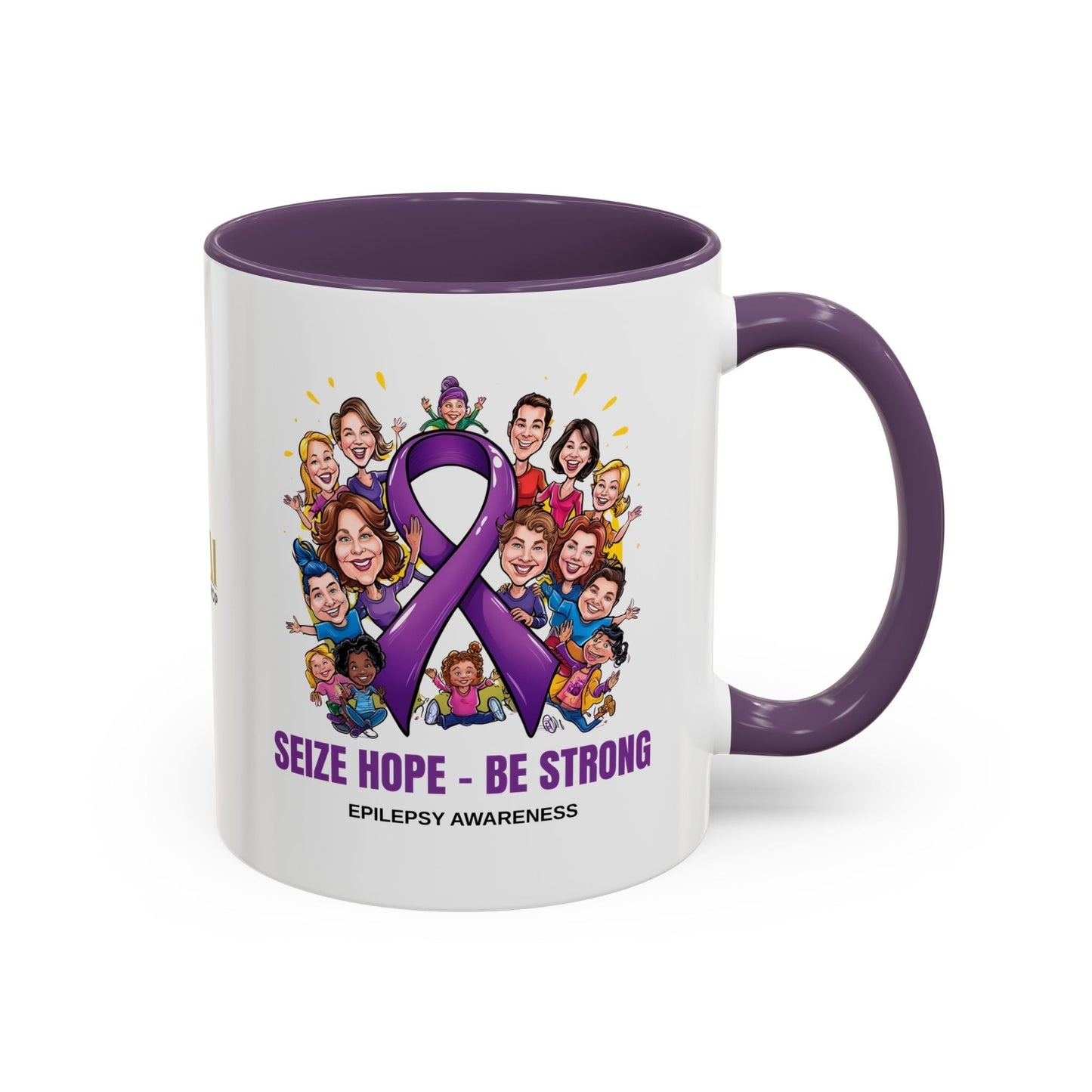 Taza de Café de Concienciación sobre la Epilepsia - Aprovecha la Esperanza, Sé Fuerte