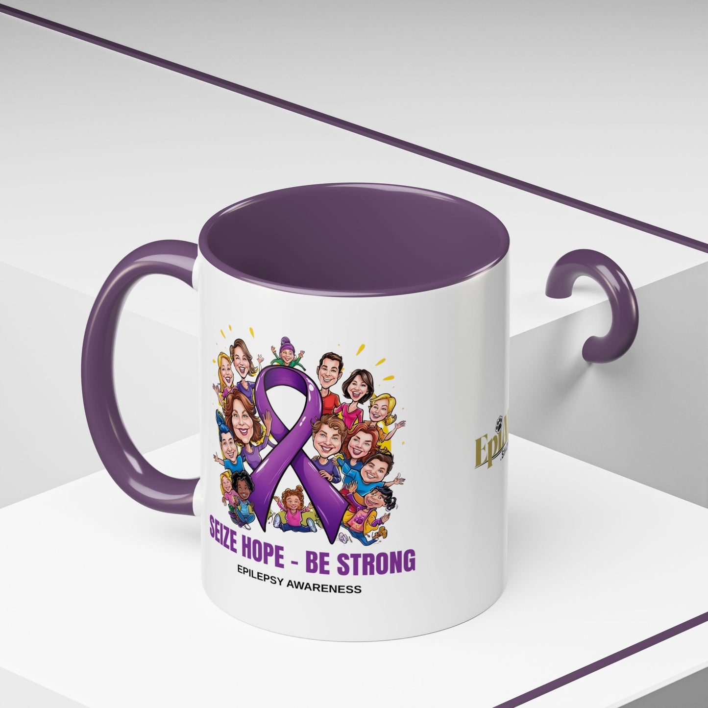 Taza de Café de Concienciación sobre la Epilepsia - Aprovecha la Esperanza, Sé Fuerte