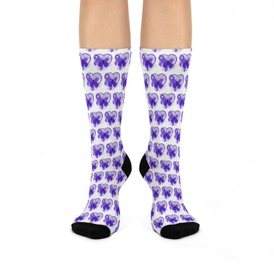 Chaussettes Crew Rembourrées pour la Sensibilisation à l'Épilepsie