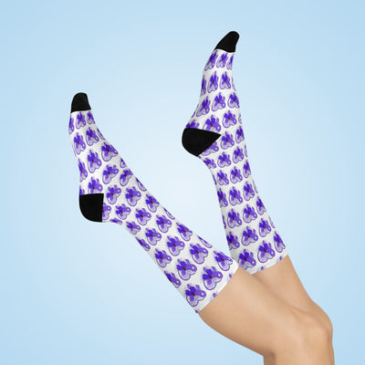 Chaussettes Crew Rembourrées pour la Sensibilisation à l'Épilepsie