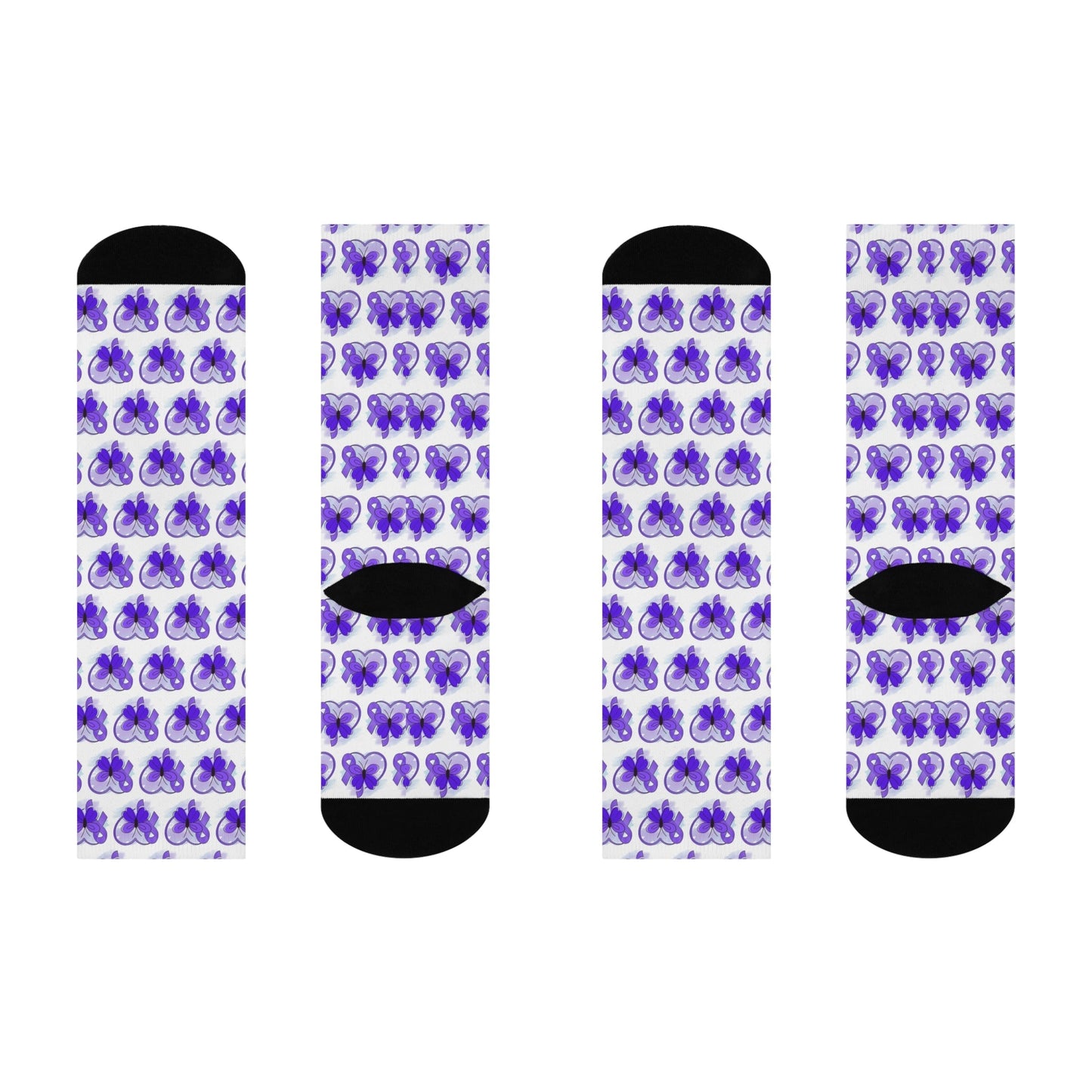 Cushioned Crew Socks for Epilepsy Awareness
