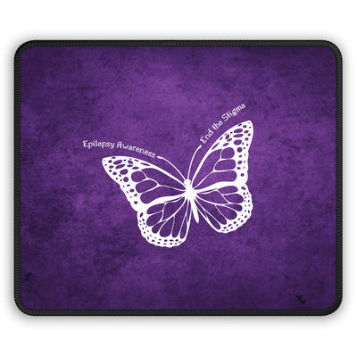 Epilepsy Awareness Gaming Mouse Pad - Purple Butterfly Design