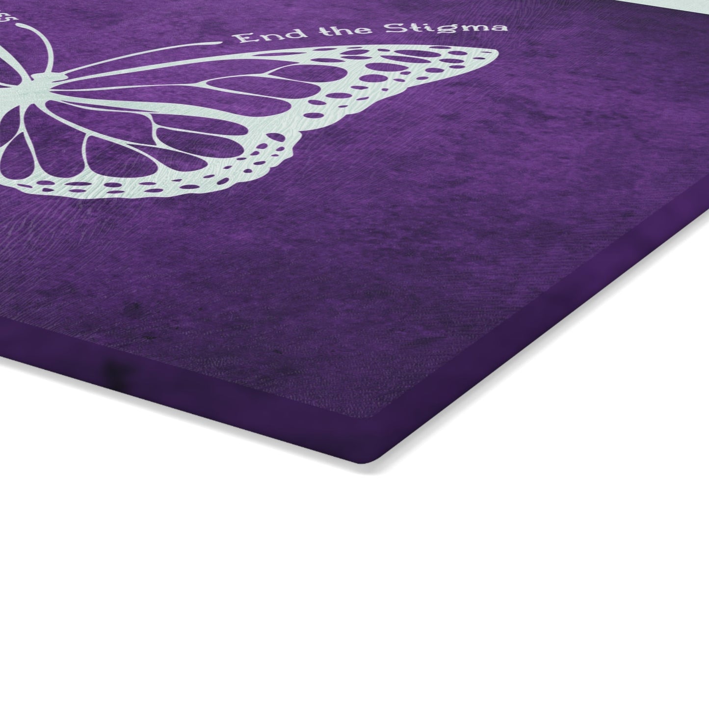 Stylish Epilepsy Awareness Glass Cutting Board - Celebrate and Educate - Korvel