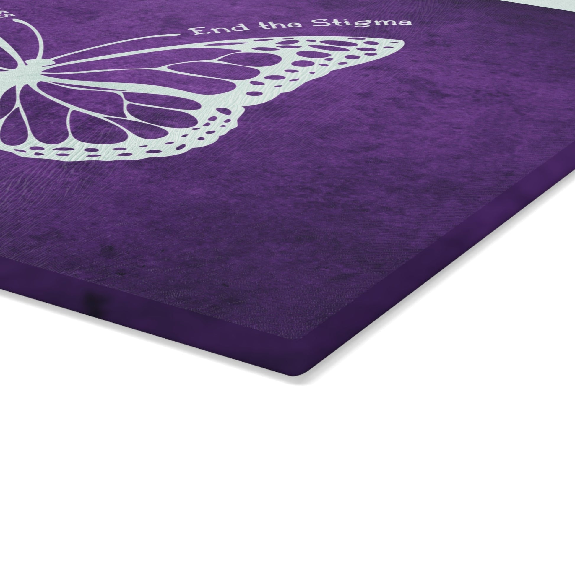 Stylish Epilepsy Awareness Glass Cutting Board - Celebrate and Educate - Korvel
