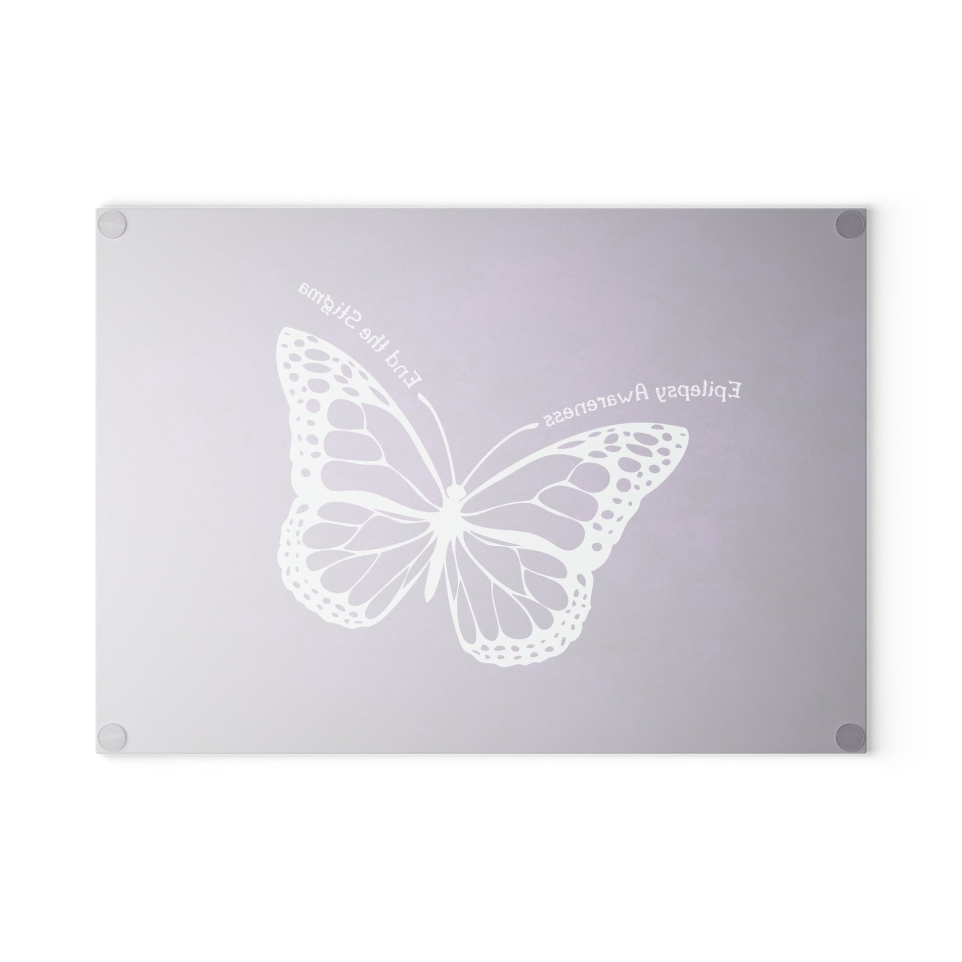 Stylish Epilepsy Awareness Glass Cutting Board - Celebrate and Educate - Korvel