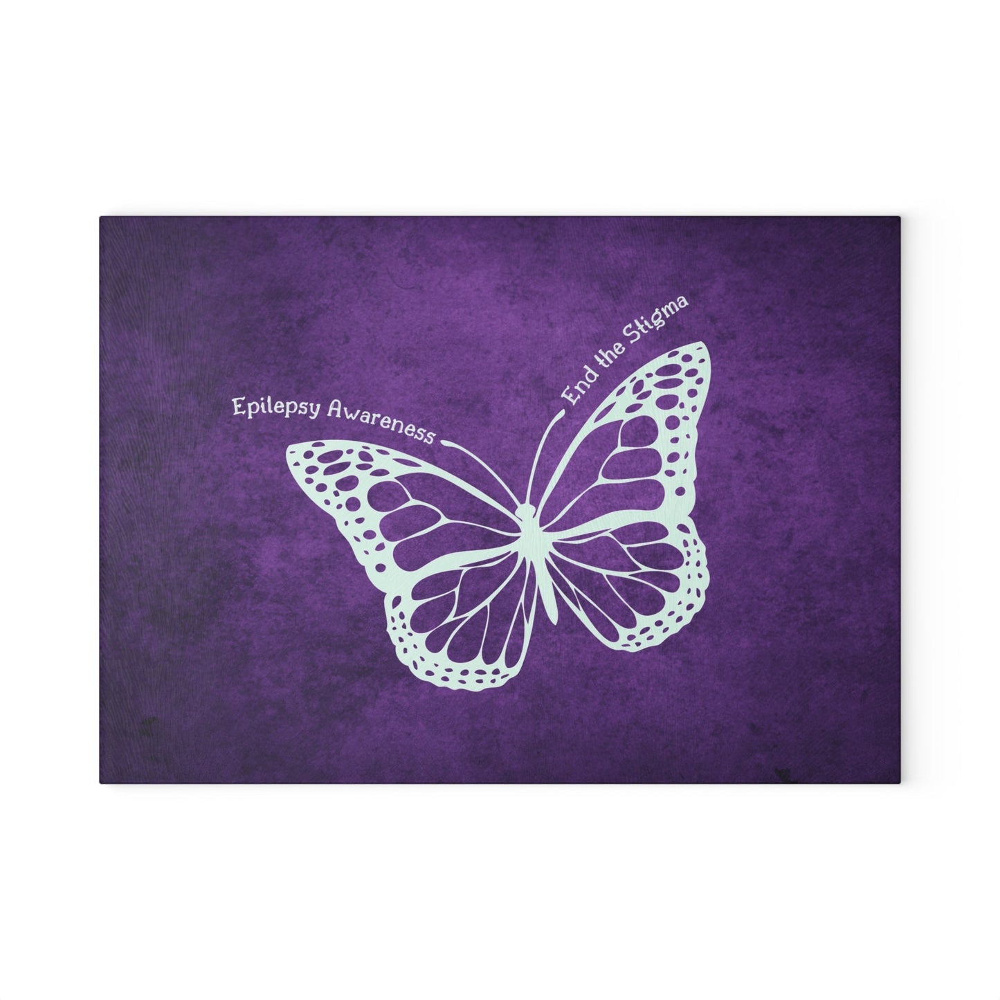 Stylish Epilepsy Awareness Glass Cutting Board - Celebrate and Educate - Korvel