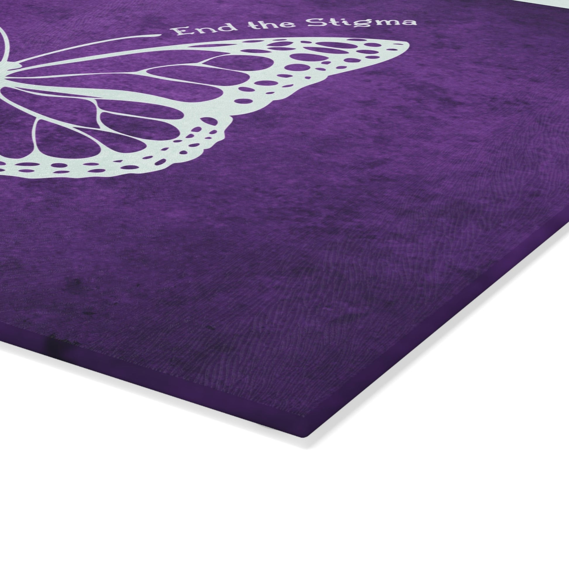 Stylish Epilepsy Awareness Glass Cutting Board - Celebrate and Educate - Korvel