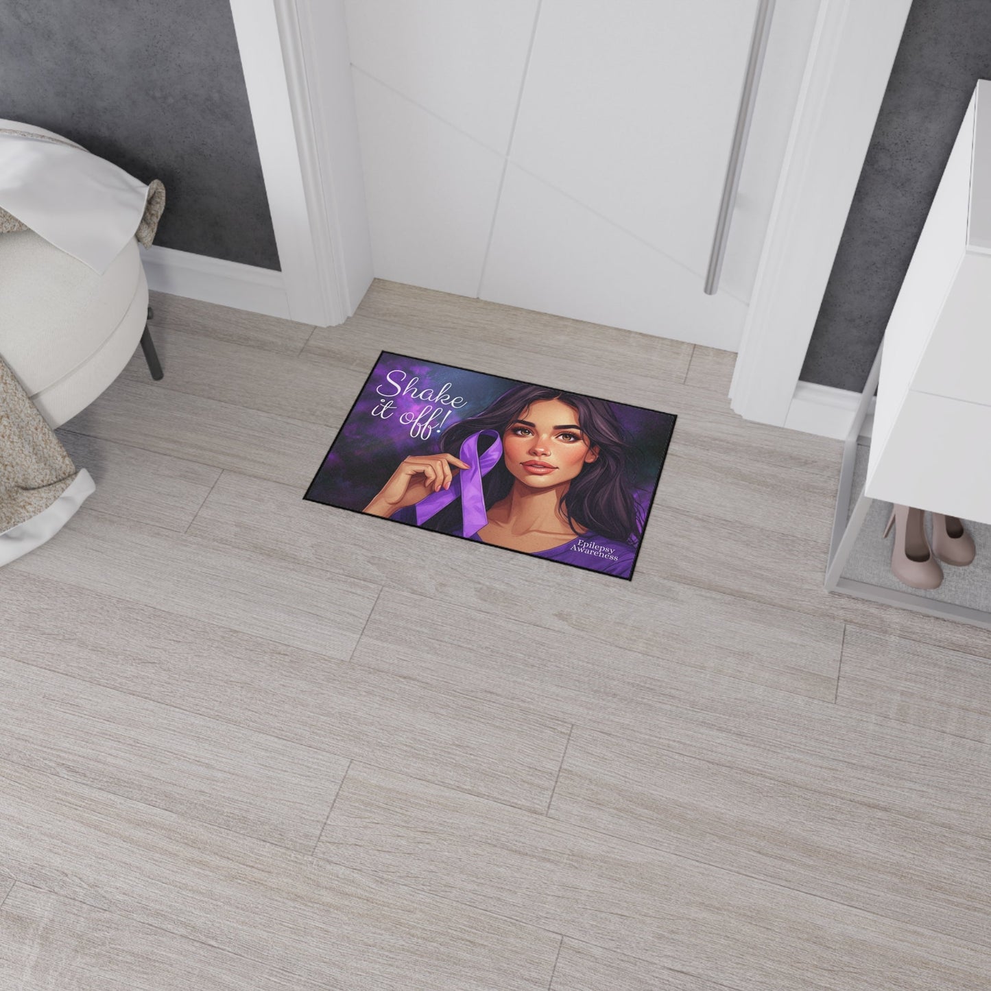 Shake It Off Heavy Duty Floormat for Epilepsy Awareness