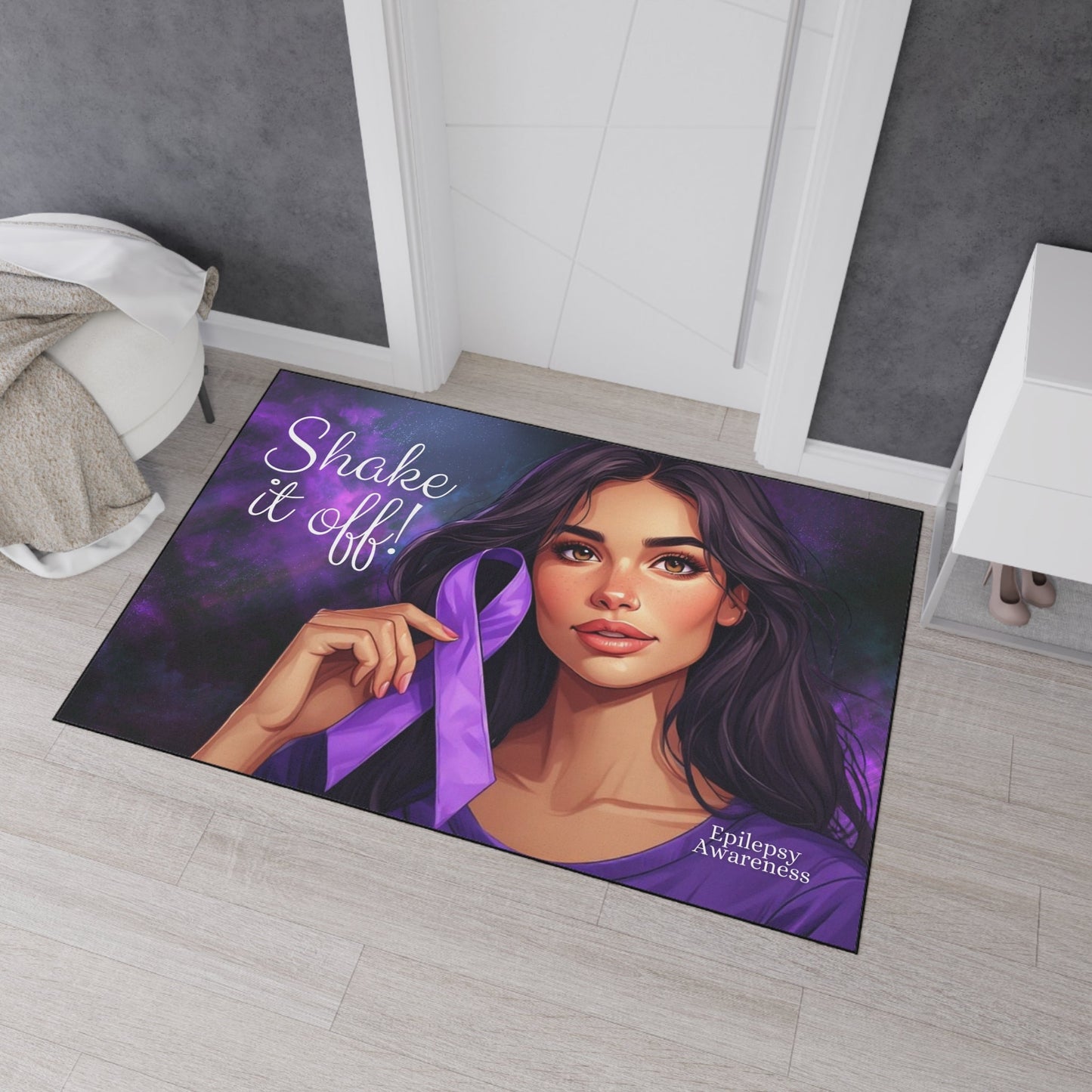 Shake It Off Heavy Duty Floormat for Epilepsy Awareness