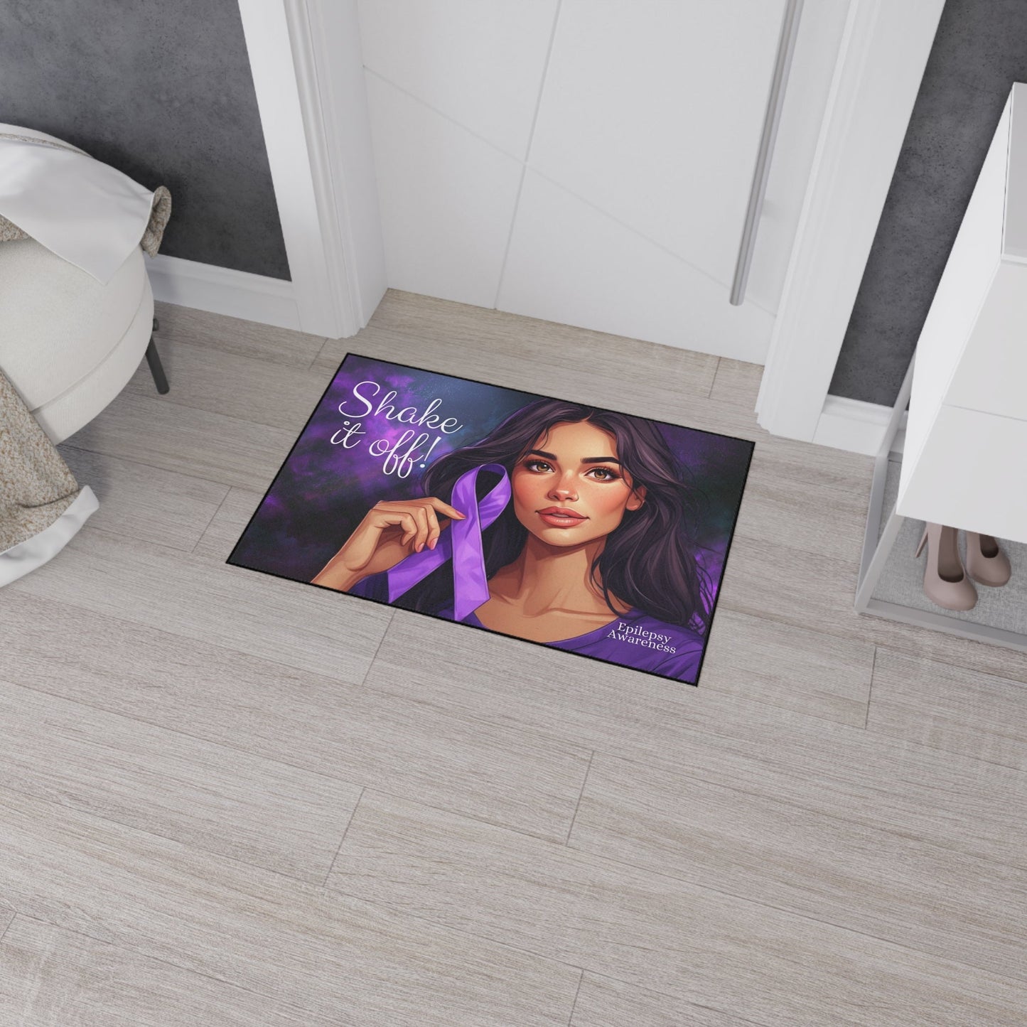 Shake It Off Heavy Duty Floormat for Epilepsy Awareness