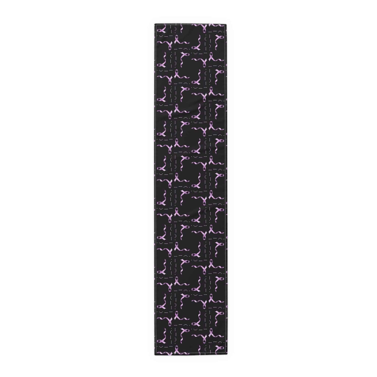 Epilepsy Awareness HOPE Morse Code Table Runner - Purple Ribbon Design