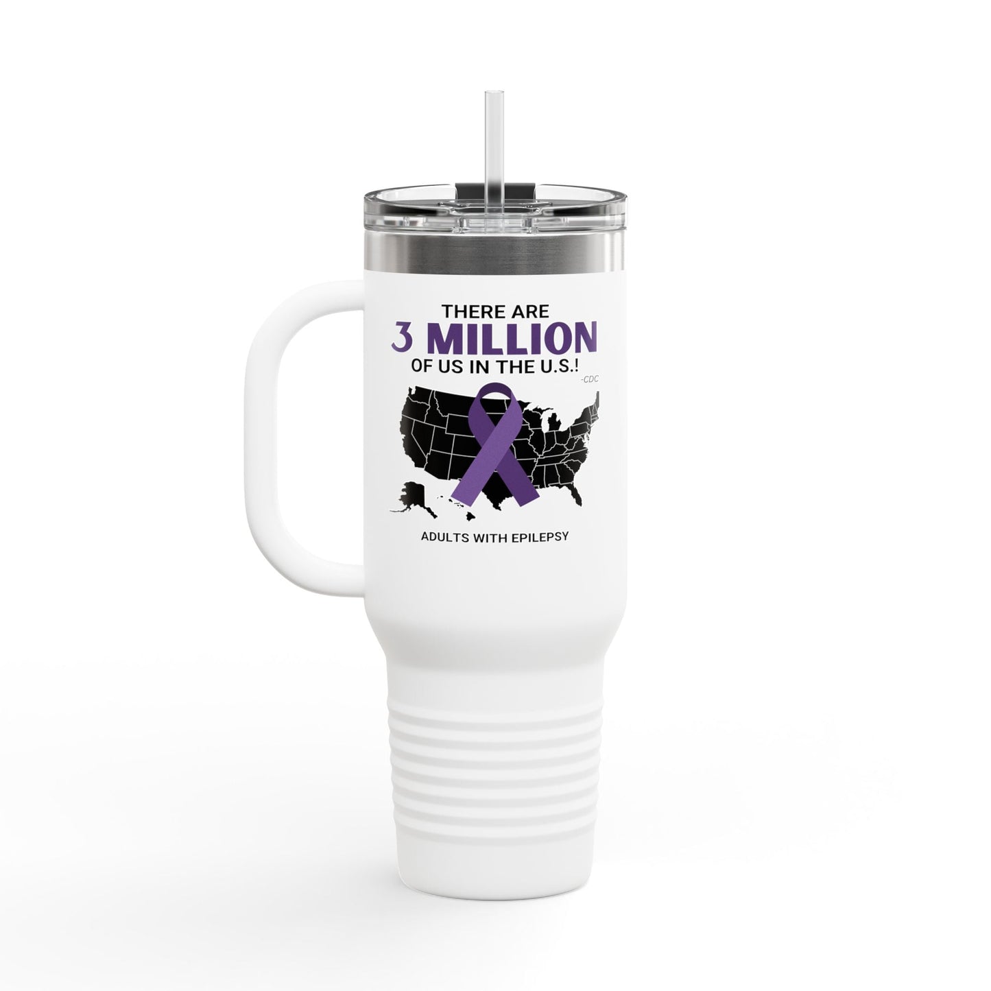 Epilepsy Awareness Insulated Travel Mug - 40oz