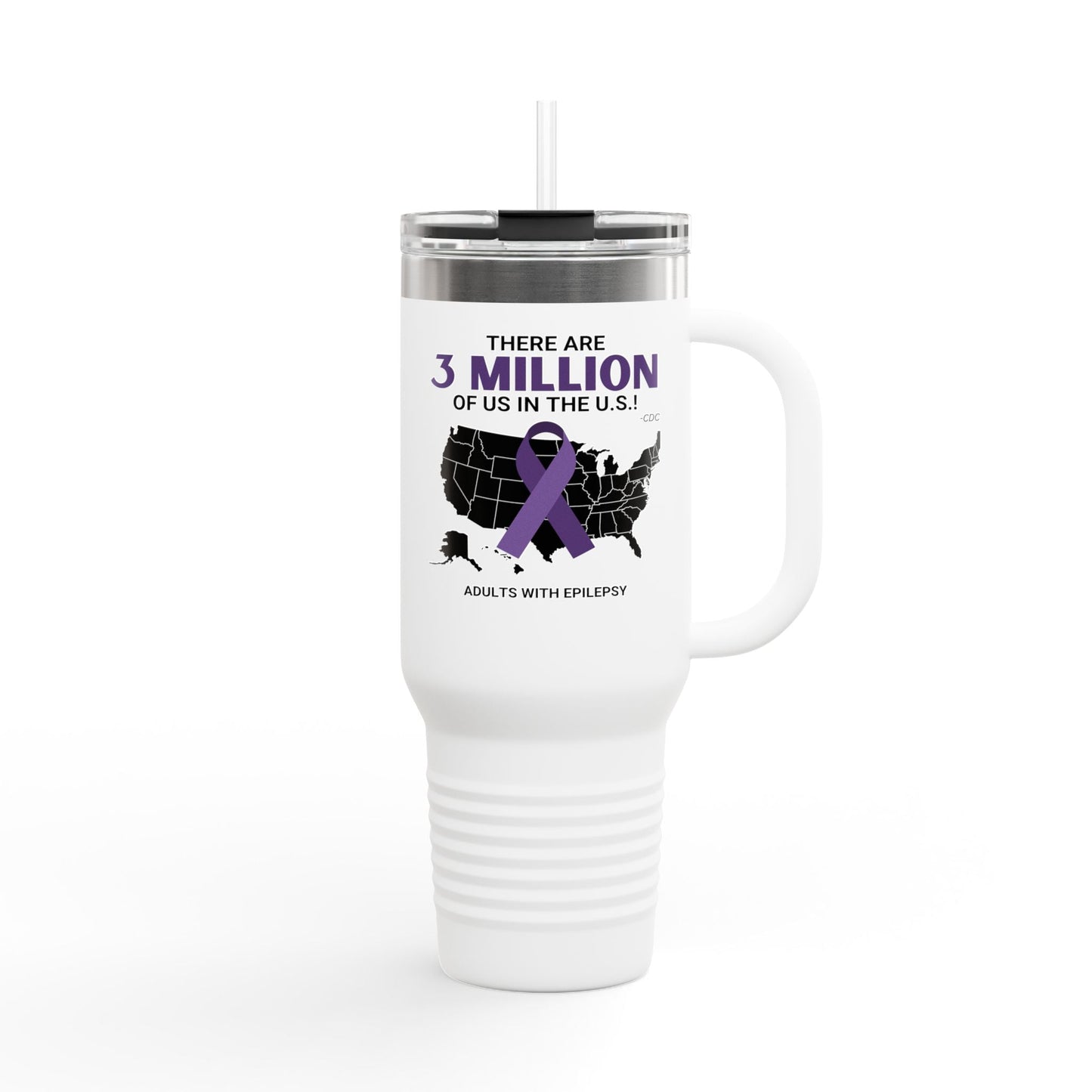 Epilepsy Awareness Insulated Travel Mug - 40oz