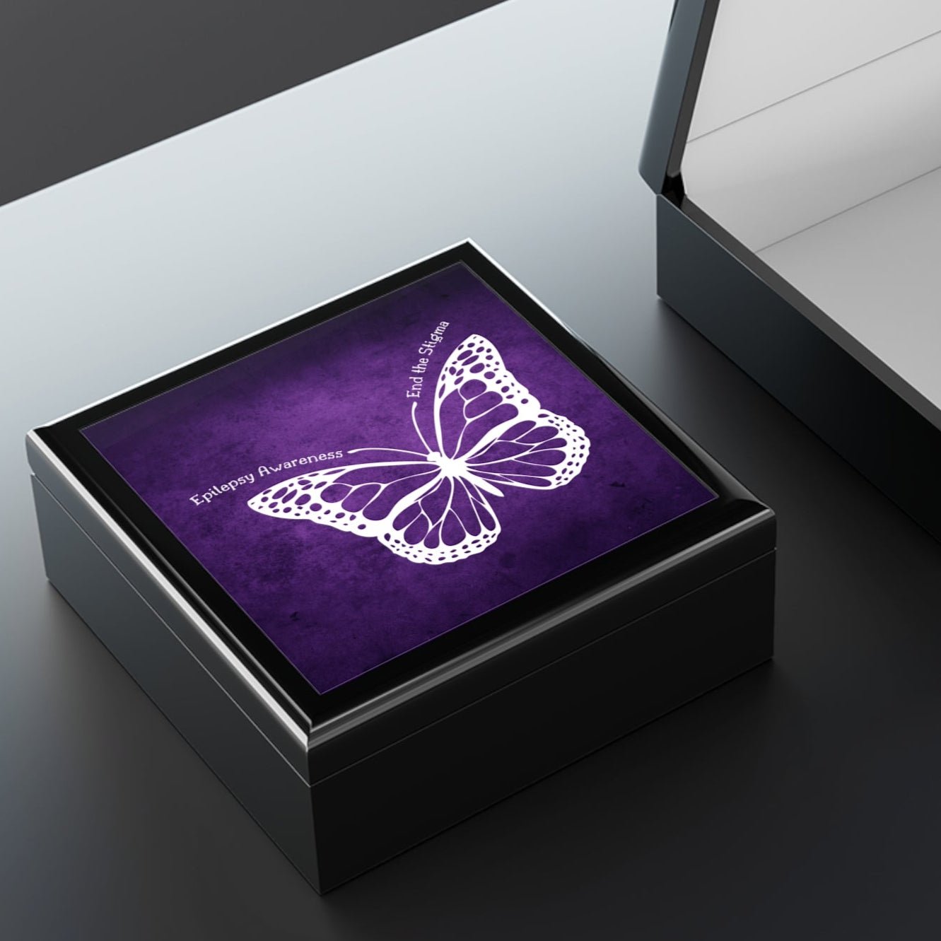 Epilepsy Awareness Jewelry Box - Elegant Storage Solution