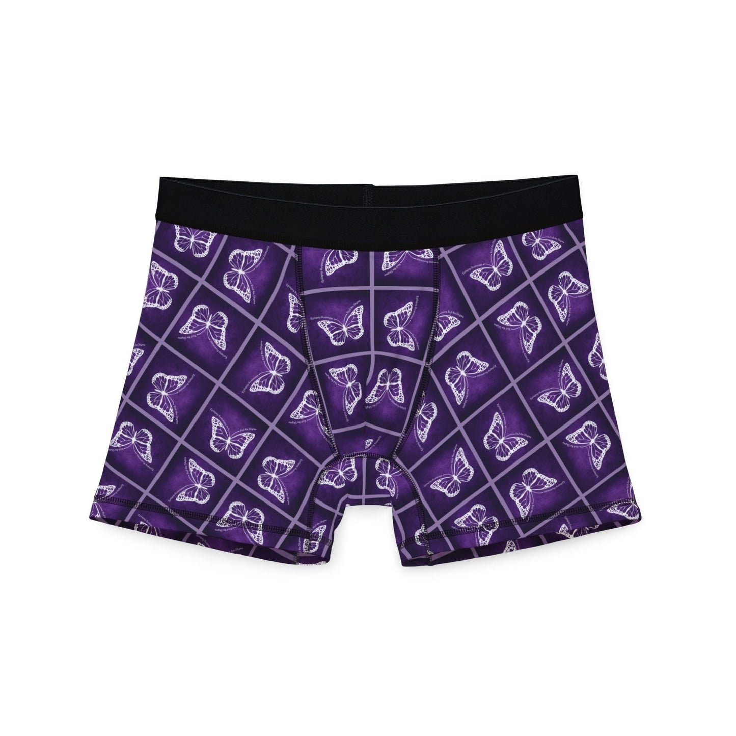Boxers Ajustados para Hombre de Concienciación sobre la Epilepsia con Diseño de Mariposa