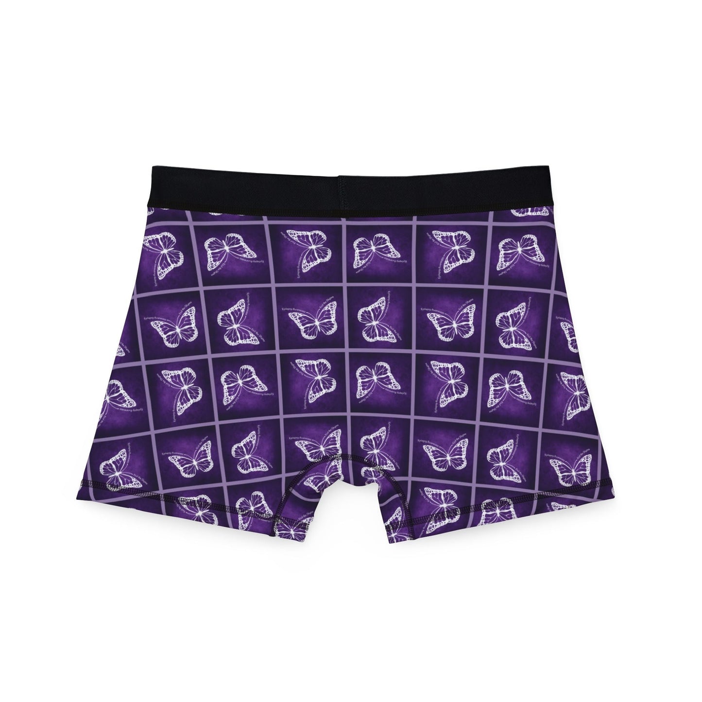 Boxers Ajustados para Hombre de Concienciación sobre la Epilepsia con Diseño de Mariposa