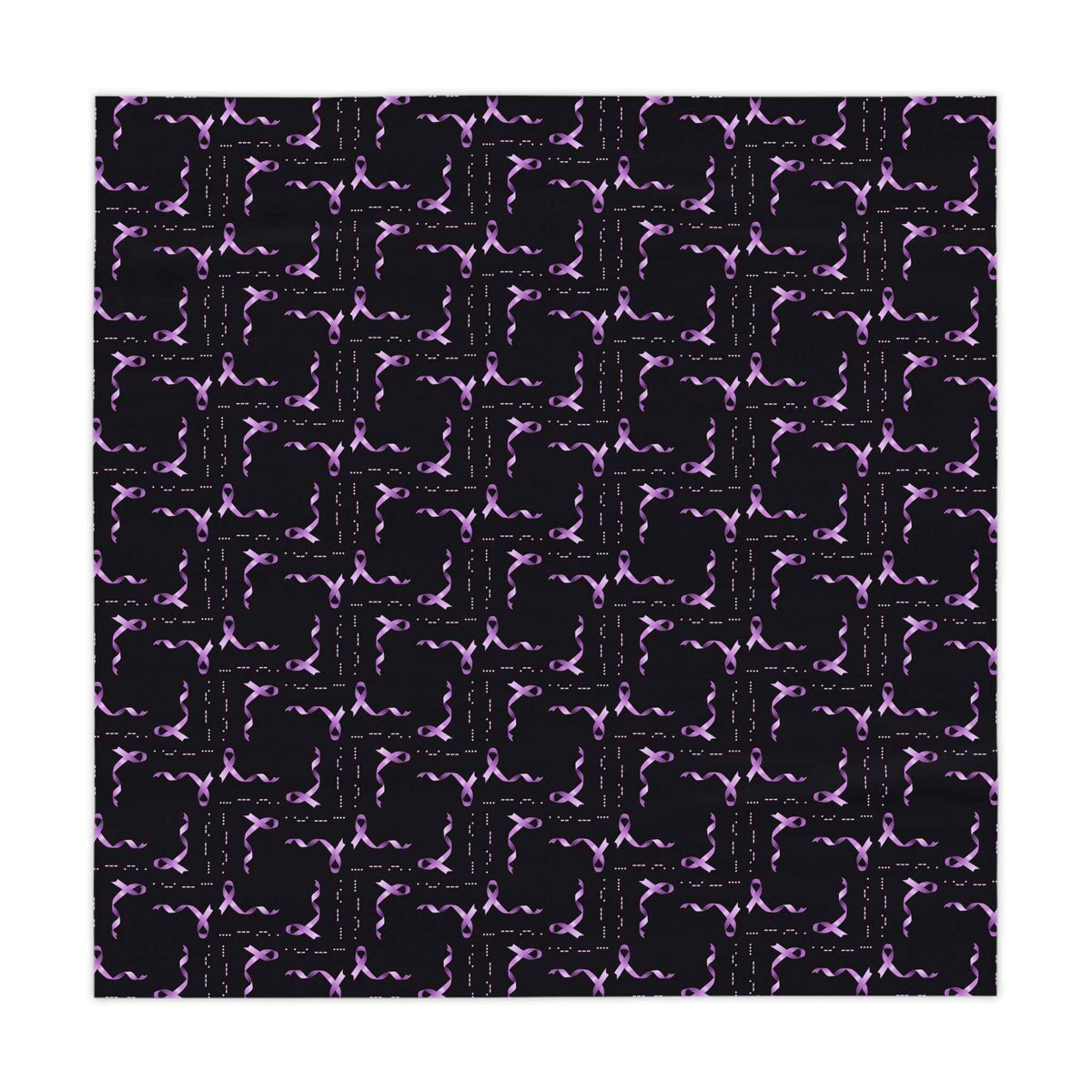 Epilepsy Awareness Morse-Code HOPE Tablecloth - Purple Ribbon Design