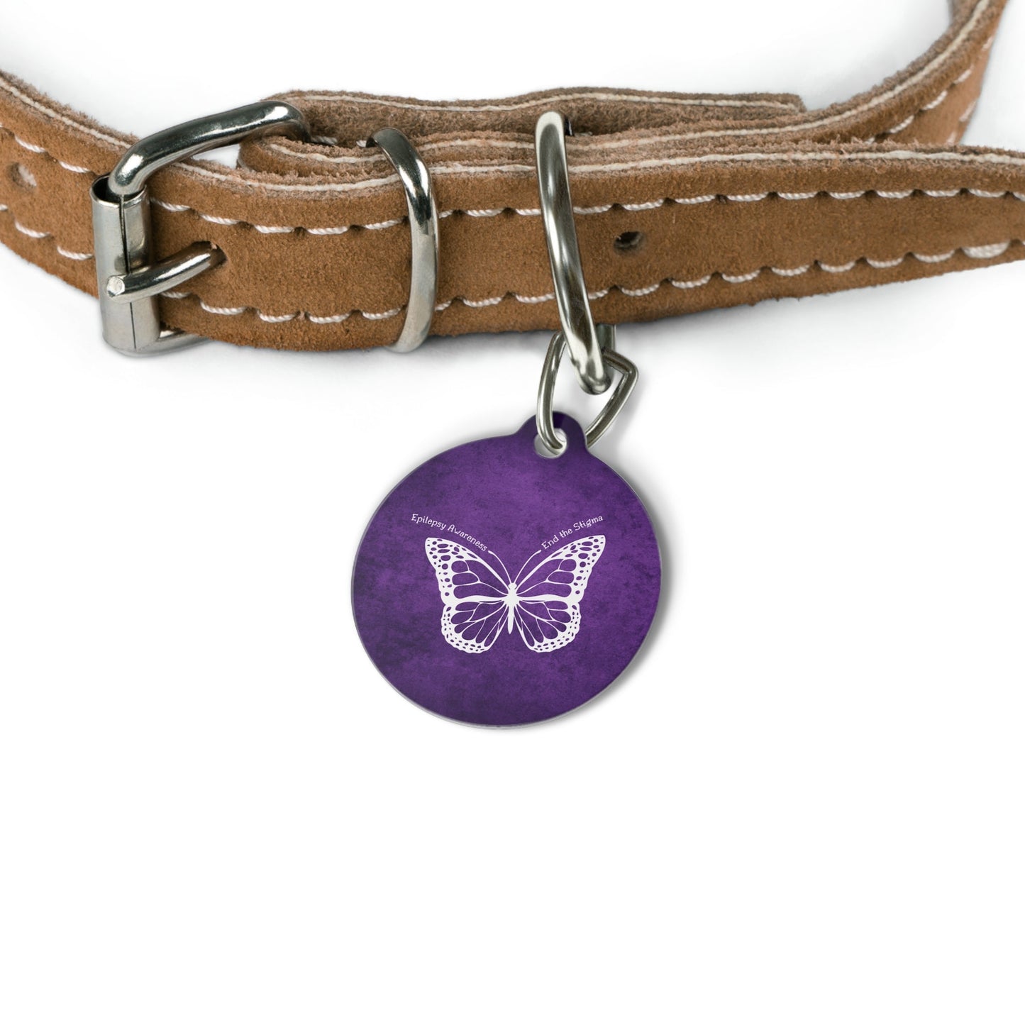 Étiquette pour animal de compagnie sensibilisation à l'épilepsie - Design papillon